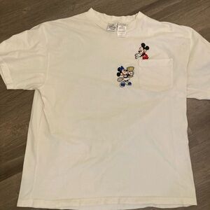 Vintage 1991 XLarge Disney Mickey Minnie Mouse Embroidered Single Stitch T-Shirt